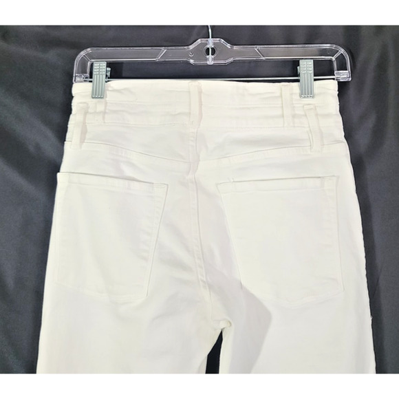 Frame Womens Designer Le Crop Mini Boot Jeans in Blanc 26 - Picture 6 of 6